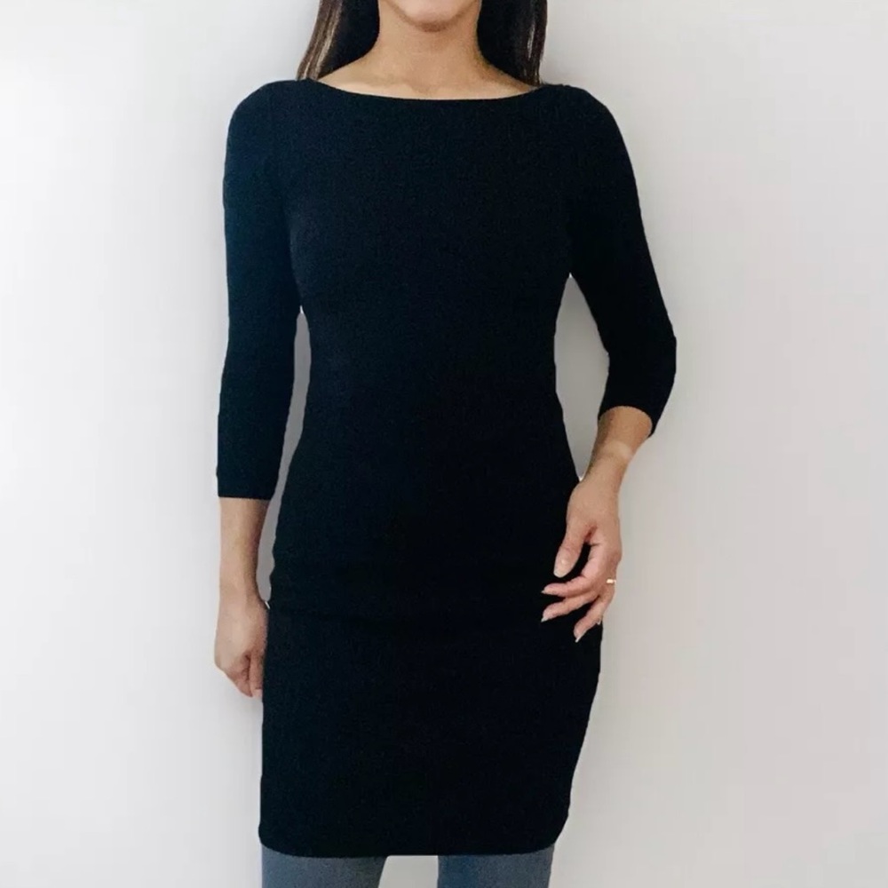 BABATON BLACK MINI DRESS